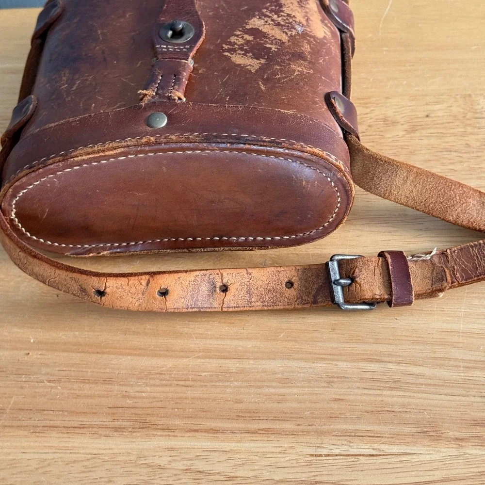 Vintage‎ Colmont Paris 8x French Military Field Binoculars Original Leather Case